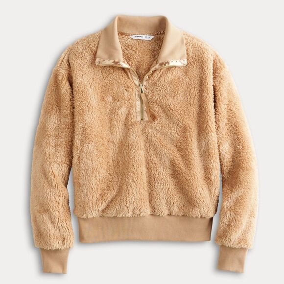 Sonoma Jackets & Blazers - New Women's Sonoma Goods For Life Pullover Size XXL Beige Cozy Quarter Zip